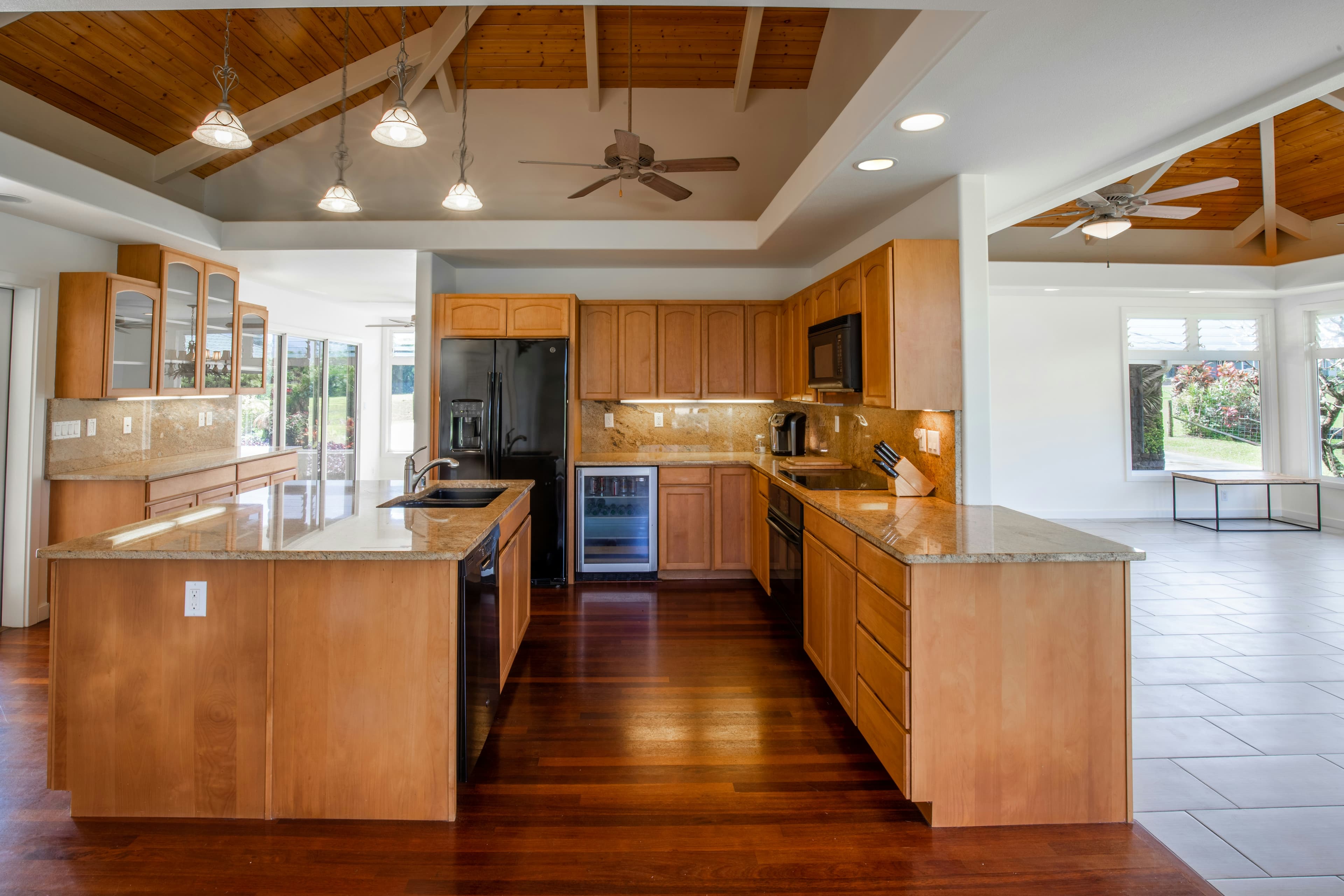 Wood Finish Modular Kitchen
